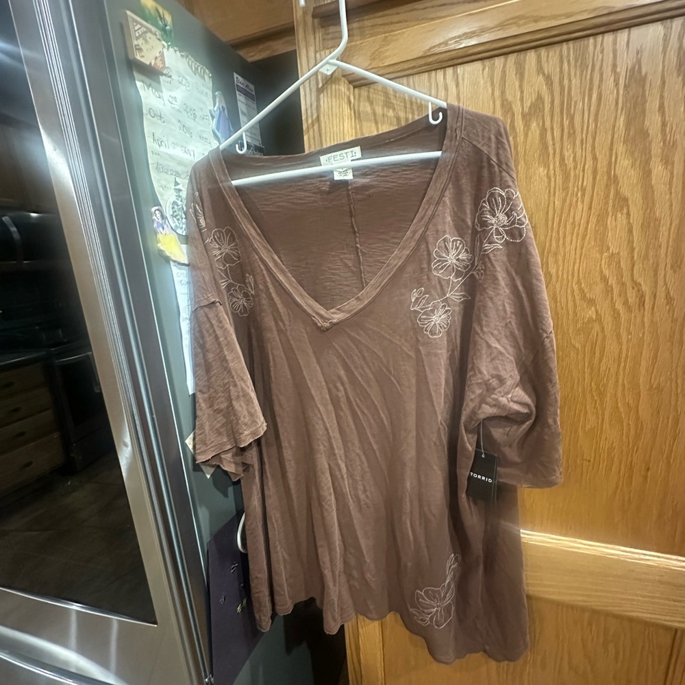 Torrid “Festi” Embroidered Top